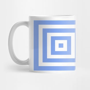 Abstract geometric pattern - blue and white. Mug